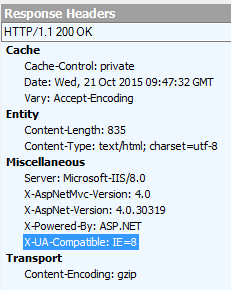 X-UA-Compatible HTTP返回头