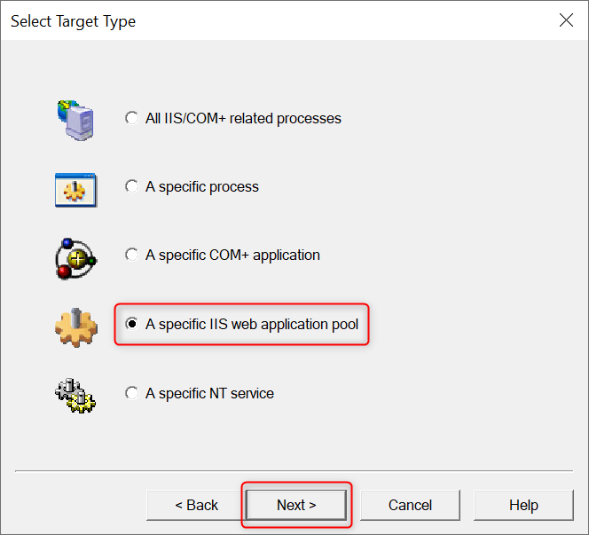 Monitor IIS Application Pool Worker Process Exceptions Using Debug 